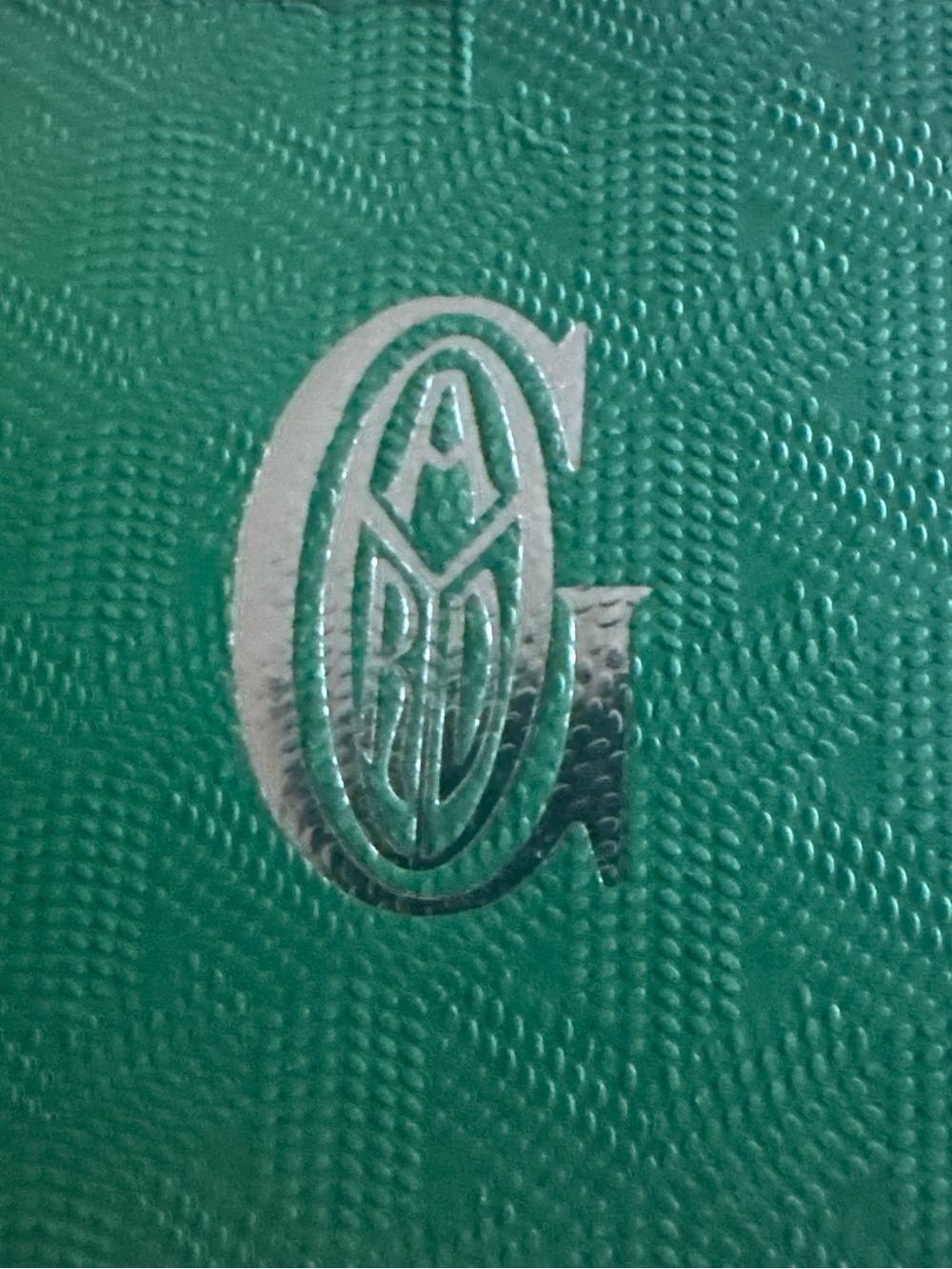 Goyard card holder green